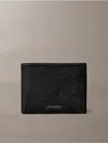 Calvin Klein Saffiano Leather Slim Bifold Wallet In Black