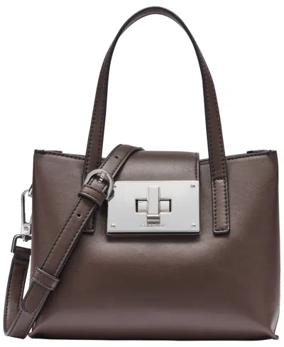 Calvin Klein Saige Mini Crossbody Handbag In Brown