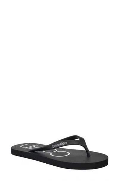 Calvin Klein Salma Flip Flop In Black