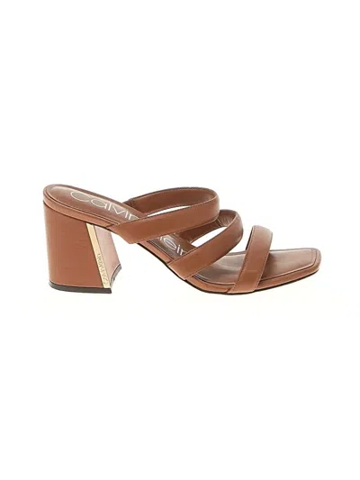 Pre-owned Calvin Klein Sandals In Brown