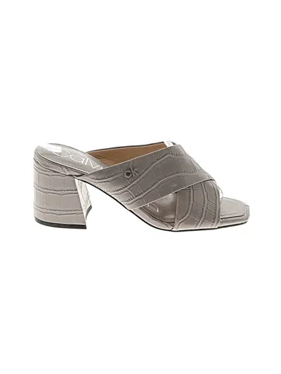 Pre-owned Calvin Klein Sandals In Gray