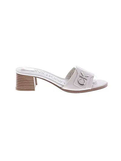 Pre-owned Calvin Klein Sandals In Ivory