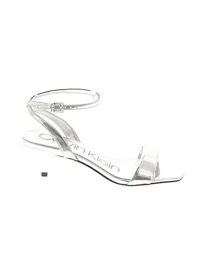 Pre-owned Calvin Klein Sandals In Silver
