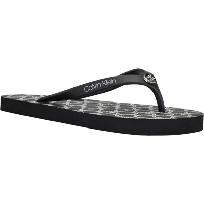 Calvin Klein Sarminya Flip Flop Sandal In Black