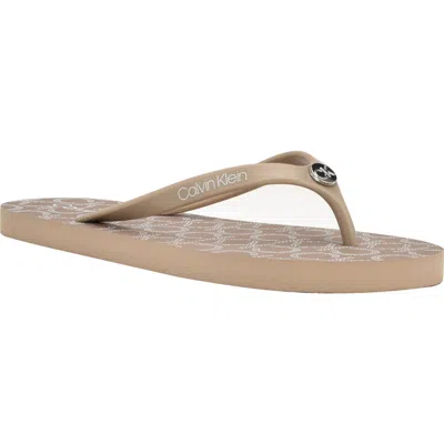 Calvin Klein Sarminya Flip Flop Sandal In Multi