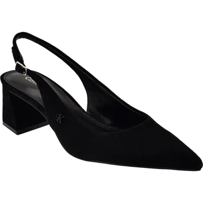 Calvin Klein Sarra Slingback Pointed Toe Pump In Black