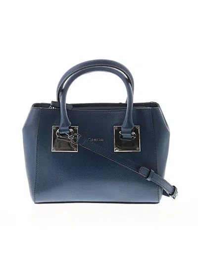 Pre-owned Calvin Klein Satchel In Blue