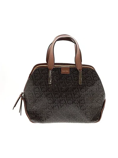Pre-owned Calvin Klein Satchel In Brown