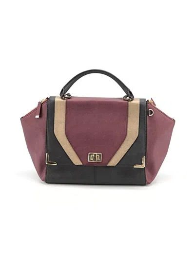 Pre-owned Calvin Klein Satchel In Burgundy