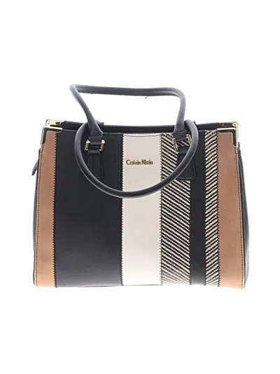 Pre-owned Calvin Klein Satchel In Gray