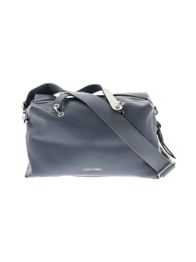 Pre-owned Calvin Klein Satchel In Gray