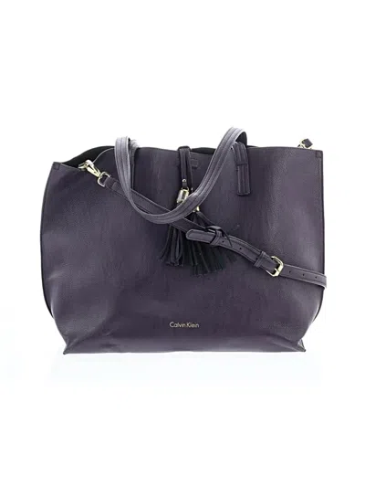 Pre-owned Calvin Klein Satchel In Purple