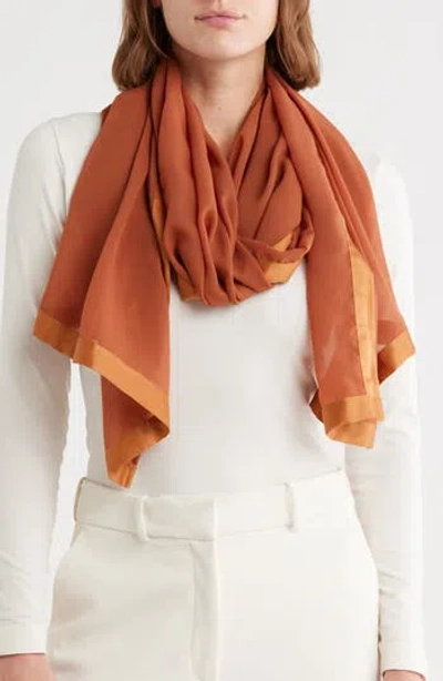 Calvin Klein Satin Border Chiffon Scarf