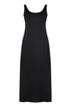 Calvin Klein Women's Viscose Satin Maxi Slip Dress In Black