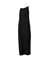 Calvin Klein Womens Asmmetric Long Maxi Dress In Black