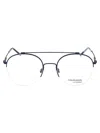 Calvin Klein Satin Gunmetal Metal Optical Glasses In Black
