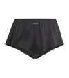Calvin Klein Satin Signature Boyshorts In Black