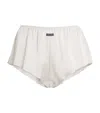 Calvin Klein Satin Signature Boyshorts In White