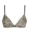 Calvin Klein Satin Signature Triangle Bra In Brown