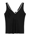 Calvin Klein Satin Tank Top In Black