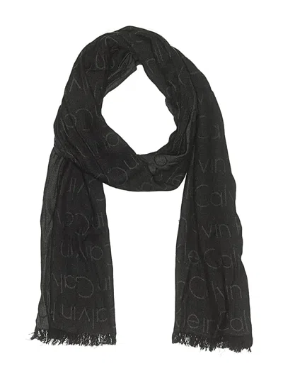 Pre-owned Calvin Klein Scarf In Black