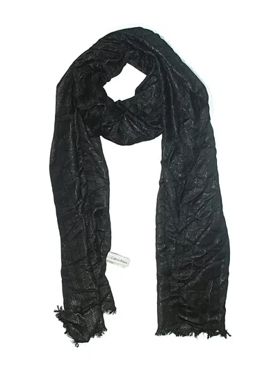Pre-owned Calvin Klein Scarf In Black