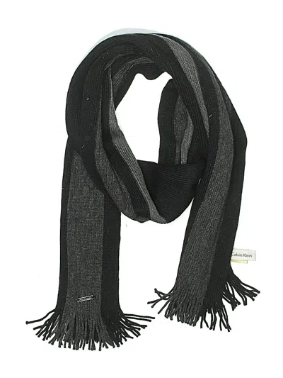 Pre-owned Calvin Klein Scarf In Black