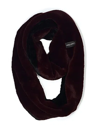 Pre-owned Calvin Klein Scarf In Burgundy