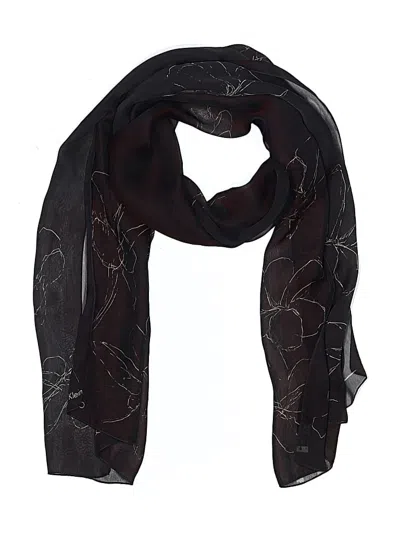 Pre-owned Calvin Klein Scarf In Burgundy