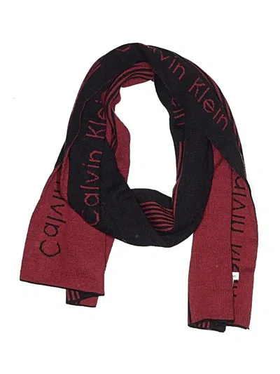 Pre-owned Calvin Klein Scarf In Burgundy