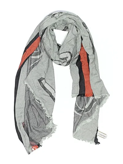 Pre-owned Calvin Klein Scarf In Gray