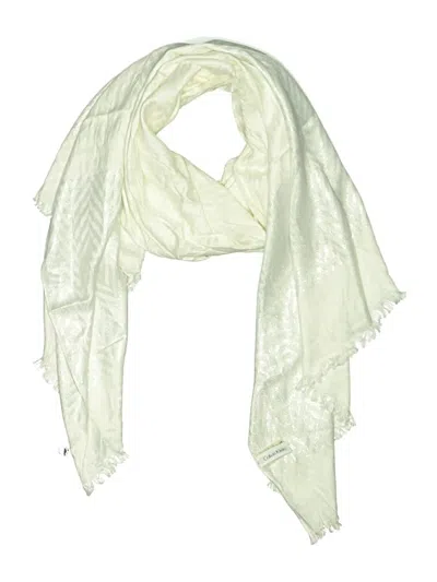 Pre-owned Calvin Klein Scarf In Ivory