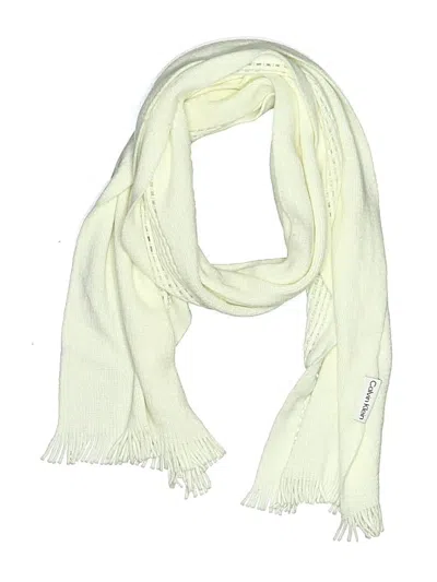 Pre-owned Calvin Klein Scarf In Ivory