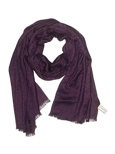 Pre-owned Calvin Klein Scarf In Purple