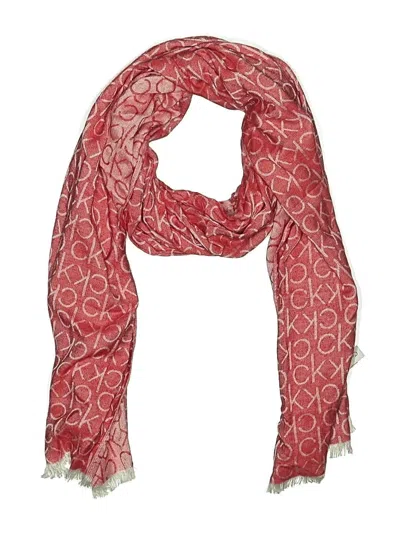 Pre-owned Calvin Klein Scarf In Red