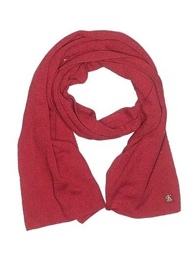 Pre-owned Calvin Klein Scarf In Red