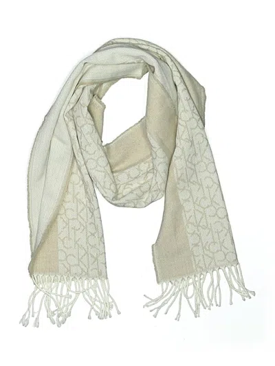 Pre-owned Calvin Klein Scarf In Tan
