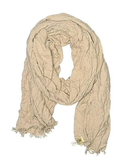 Pre-owned Calvin Klein Scarf In Tan
