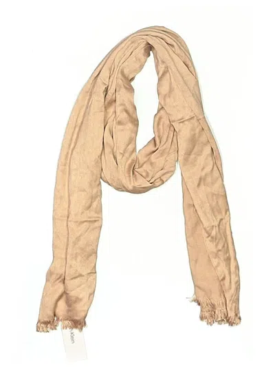 Pre-owned Calvin Klein Scarf In Tan
