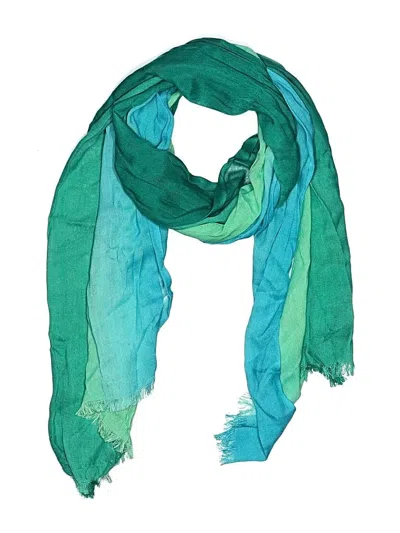 Pre-owned Calvin Klein Scarf In Teal