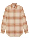 Calvin Klein Scarlett Checked Cotton Shirt In Brown