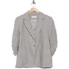 Calvin Klein Scrunched Sleeve Blazer In Gray