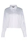 Calvin Klein Cropped Scuba Crepe Jacket In White