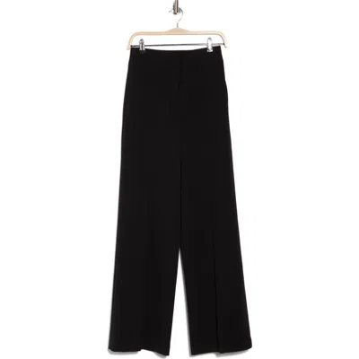 Calvin Klein Scuba Crepe Wide Leg Pants In Black