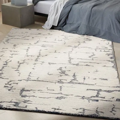 Calvin Klein Sculptural Abstract Area Rug In White