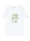 Calvin Klein Second Skin-print Cotton T-shirt In White