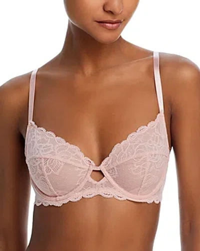 Calvin Klein Seductive Comfort Lace Full Coverage Unlined Bra In Pink