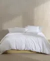 Calvin Klein Seersucker 3 Piece Comforter Set, Queen In White