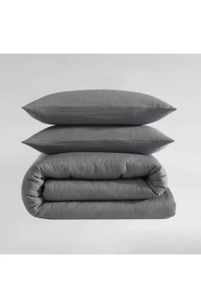 Calvin Klein Seersucker Comforter & Sham Set In Graphite