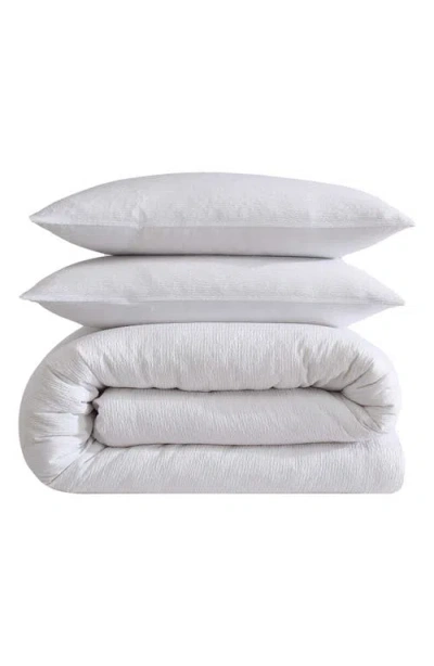 Calvin Klein Seersucker Comforter & Sham Set In White